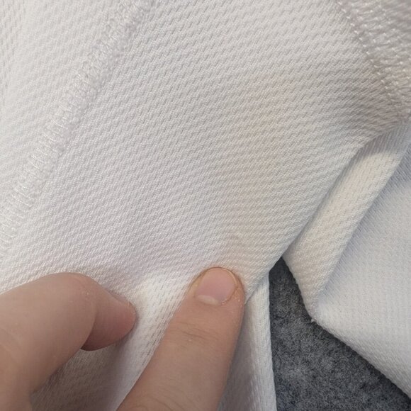 Lululemon men's long sleeve shirt pullover thumbholes white zipper pocket Large - Picture 10 of 12